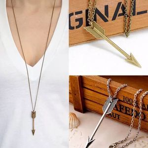 {ADELLE} boho bronze arrow pendant necklace